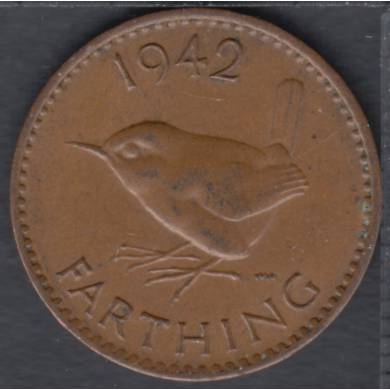 1942 - Farthing - Grande Bretagne