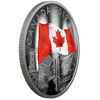 2019 - $30 - Pice de 2 oz en argent pur - La trame du Canada
