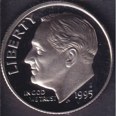 1995 S - Proof - Roosevelt - 10 Cents USA