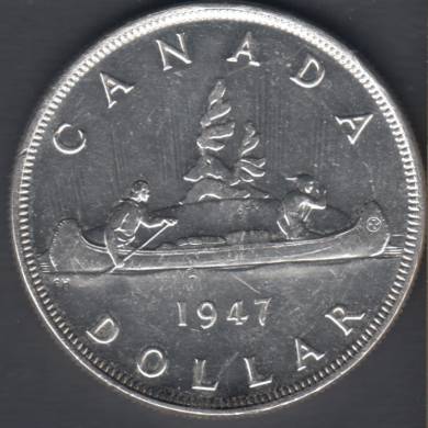 1947 - UNC - Pointed 7 - Triple HP - Canada 1 Dollar