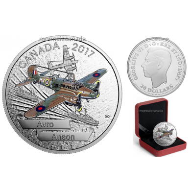 2017 - $20 - 1 oz. Pure Silver – Aircraft of The Second World War - Avro Anson