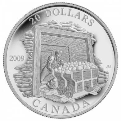 2009 $20 Fine Silver Coin - Coal Mining Trade