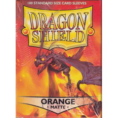 Dragon Shield - 100 Protecteurs Cartes Format Standard Orange Mat