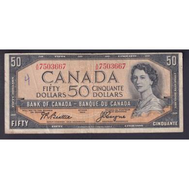 1954 $50 Dollars - Beattie Coyne - Prefix A/H