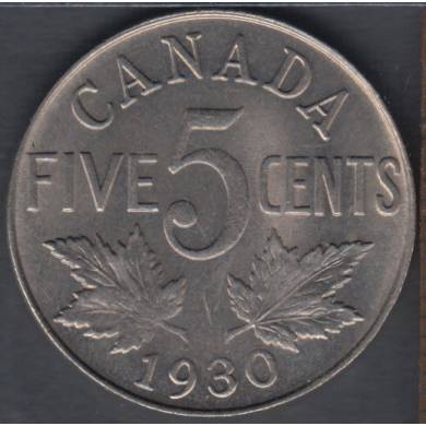 1930 - Nice B.Unc - Canada 5 Cents