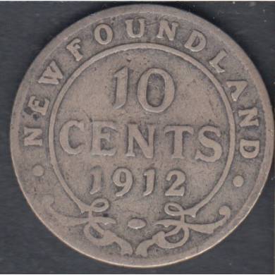1912 - VG - 10 Cents - Terre Neuve