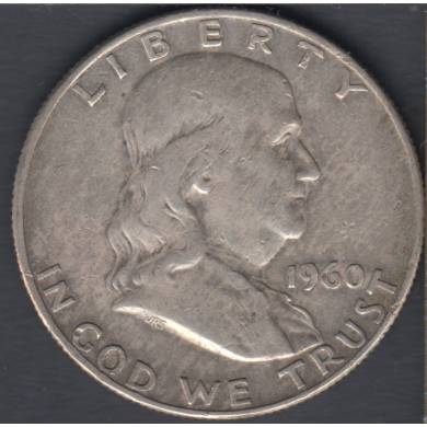 1960 D - VF - Franklin - 50 Cents