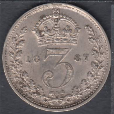 1887 - 3 Pence  - EF - Great Britain