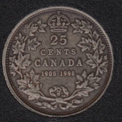 1998 - 1908 - Proof - Argent - Canada 25 Cents