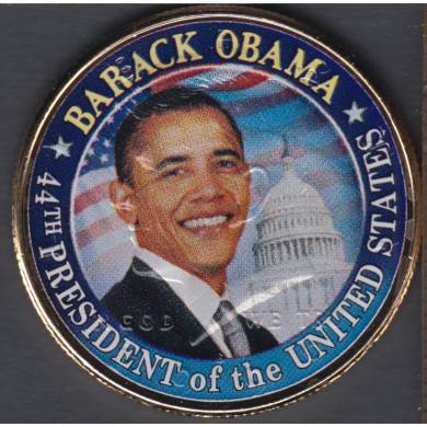 Barack Obama - Presidential Commemorative Coin 24K Gold Layer - Sur un 50¢ 1999 D Kenndy  - Franklin Mint -COA