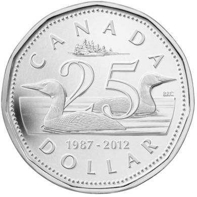 2012 - $1 Argent Fin - 25e Anniv. du Dollar Huard
