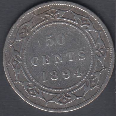 1894 - Good - Cleaned - 50 Cents - Newfoundland