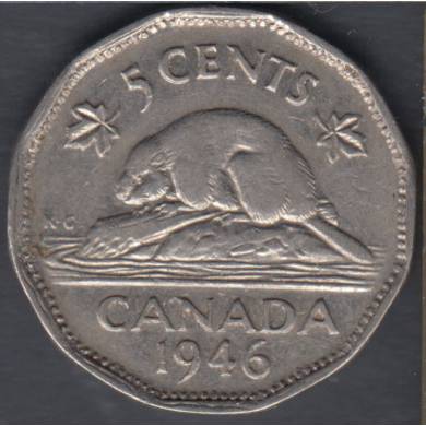 1946 - Double '6' - Canada 5 Cents