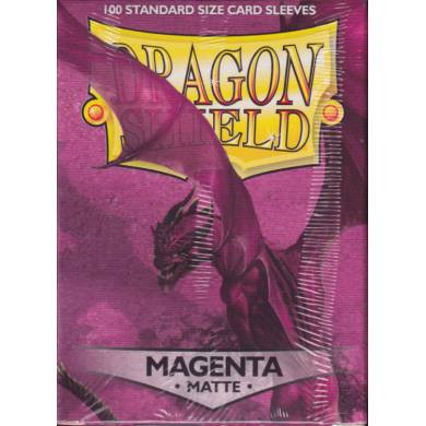 Dragon Shield - 100 Standard Size Card Sleeves Matte Magenta