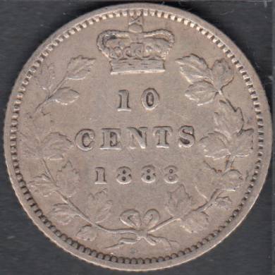 1888 - F/VF - Canada 10 Cents