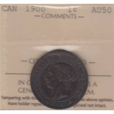 1900 - AU-50 - ICCS - Canada Large Cent