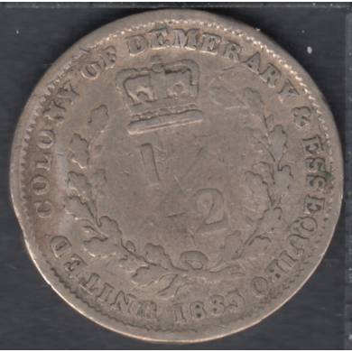 1835 - 1/2 Guilder - Essequebo & Demerary
