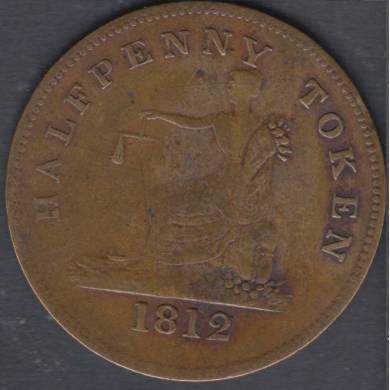 1812 - Fine - Tiffin Half Penny Token - LC-48-14
