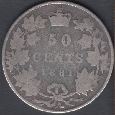 1881 H - Good - Canada 50 Cents