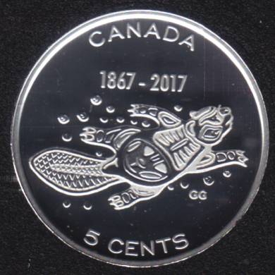 2017 - 1867 - Proof - Argent Fin - Canada 5 Cents
