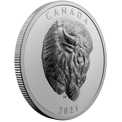 2021 - $25 - Pure Silver EHR Coin  Bold Bison