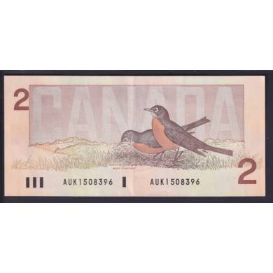 1986 $2 Dollars - EF/AU - Crow Bouey - Prefix AUK