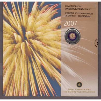 2007 - 25 Cents Coloured - Gift set Congratulations
