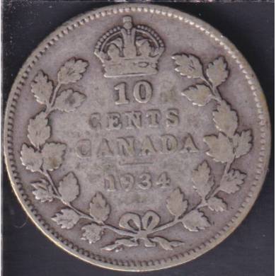 1934 - VG - Canada 10 Cents
