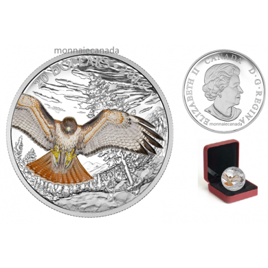 2016 - $20 - Fine Silver Coin - Majestic Animal - The Regal Red-Tailed Hawk