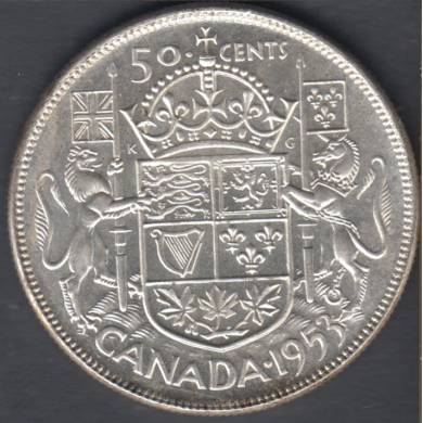 1953 - LD NSF - AU/UNC - Canada 50 Cents