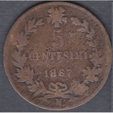 1867 N - 5 Centisimi - Italy