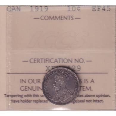 1919 - EF 45 - ICCS - Canada 10 Cents