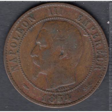 1854 D - 10 Centimes - France