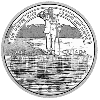 2018 - $20 - 1 oz. Pure Silver Coin - The Dieppe Raid