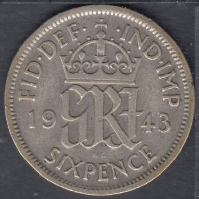1943 - 6 Pence - Grande Bretagne