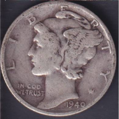 1940 - Mercury - 10 Cents USA