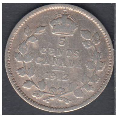 1912 - VG - Canada 5 Cents