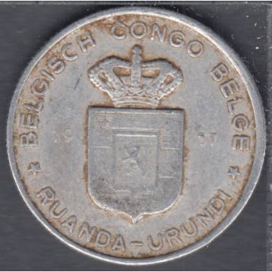 1958 - 1 Franc - Congo Belge Ruanda & Burundi