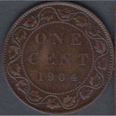1904 - F/VF - Canada Large Cent