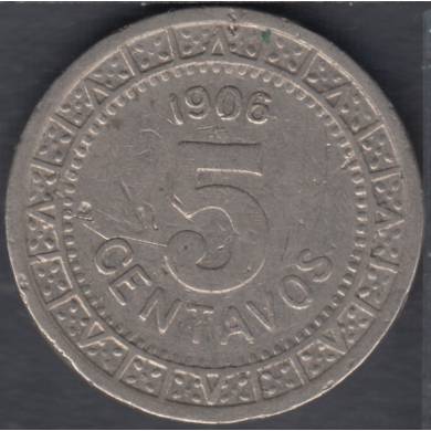 1906 - 5 Centavos - Mexico