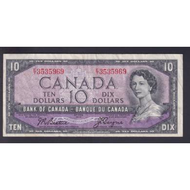 1954 $10 Dollars - VF - Beattie Coyne - Préfixe E/T