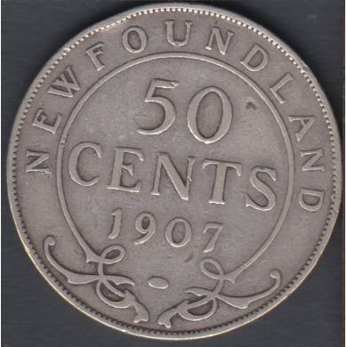 1907 - Fine - 50 Cents - Terre-Neuve