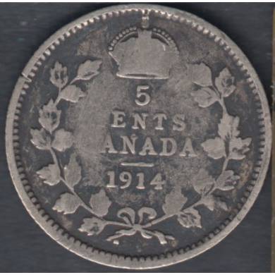 1914 - VG - Canada 5 Cents