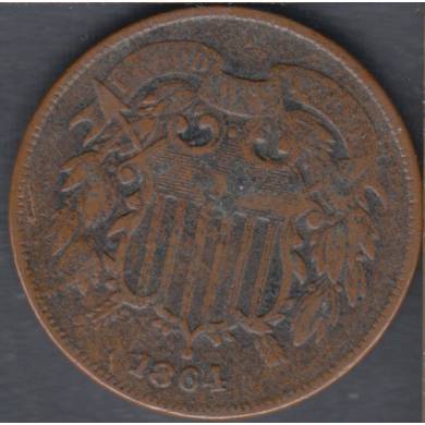 1864 - Shield - VG - Two Cents