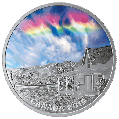 2019 - $20 - 1 oz. Pure Silver Coin - Fire Rainbow: Sky Wonders