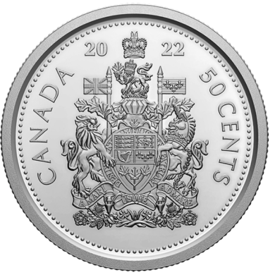 2022 - Proof - Argent Fin - Canada 50 Cents