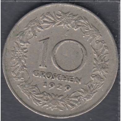 1929 - 10 Groschen - Austria