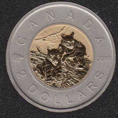 2013 - Specimen - Black Bear Cubs - Canada 2 Dollars