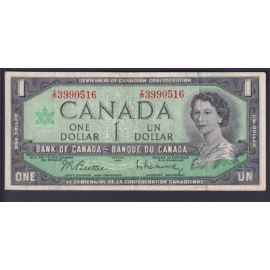 1967 $1 Dollar - VF - Beattie Rasminsky - Prfixe I/P