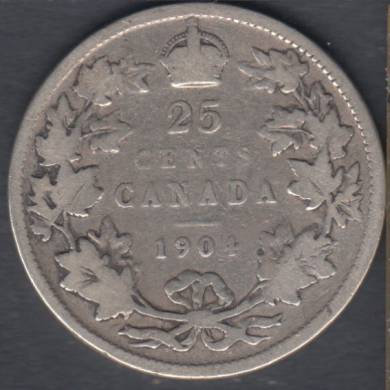 1904 - VG - Canada 25 Cents